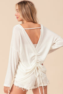  Bibi Backless Drawstring Top