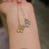 14K Gold Plated Zircon Butterfly Necklace