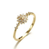 Dainty Sparkly Snow Flower Zircon Ring