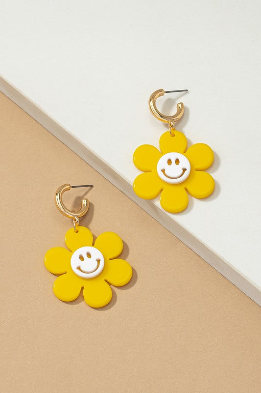 Huggie Smiley Earrings