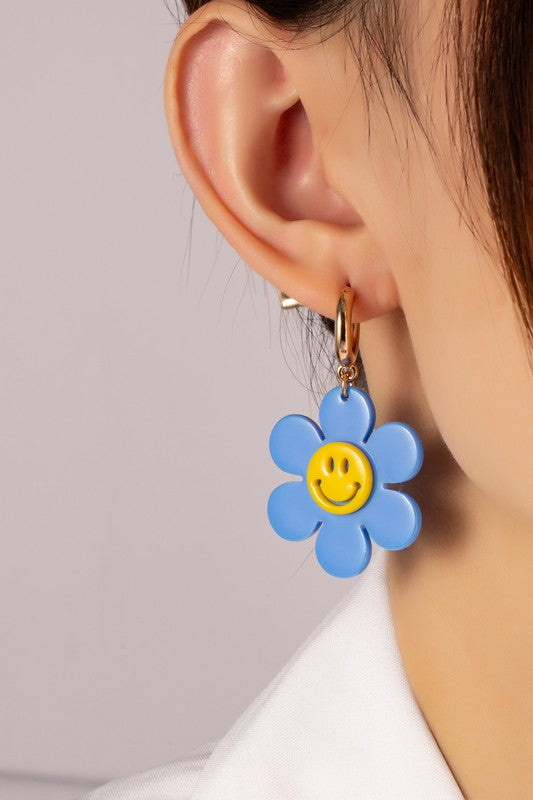 Huggie Smiley Earrings