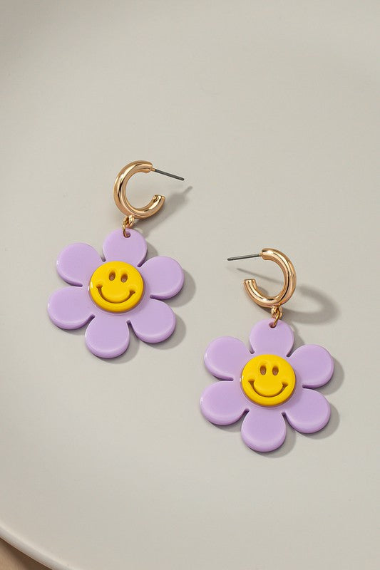 Huggie Smiley Earrings