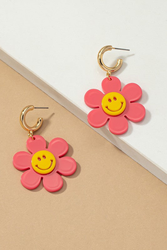 Huggie Smiley Earrings