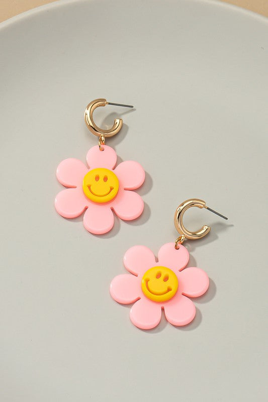 Huggie Smiley Earrings