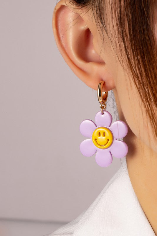 Huggie Smiley Earrings