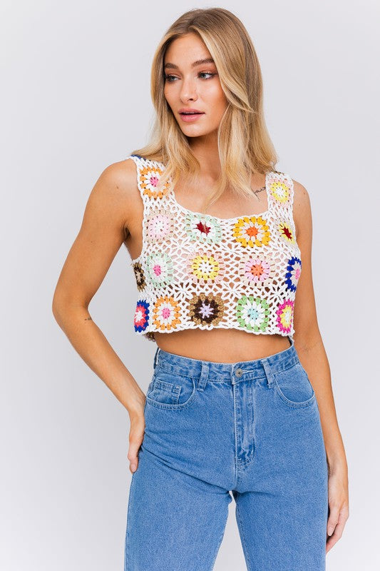 Multi Color Crochet Top