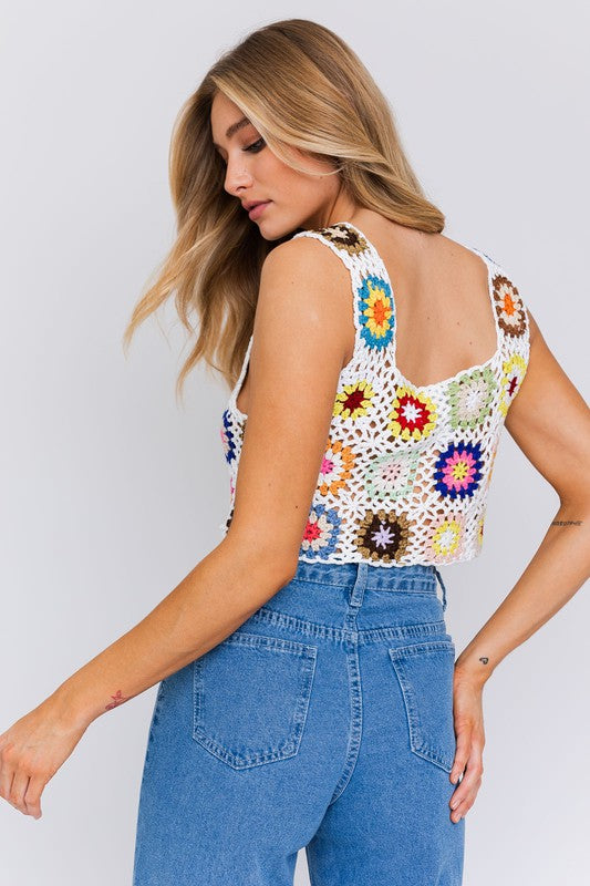 Multi Color Crochet Top