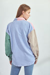 Mimi Color Block Corduroy Shacket