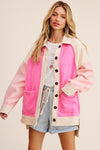 Oversized Color Block Shacket