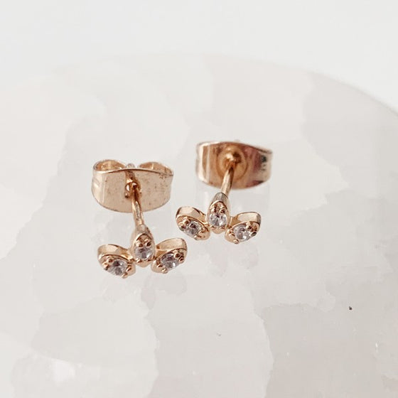 Mini Crystal Lotus Studs