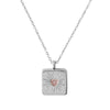 Libi Pink Crystal Heart Necklace