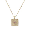 Libi Pink Crystal Heart Necklace