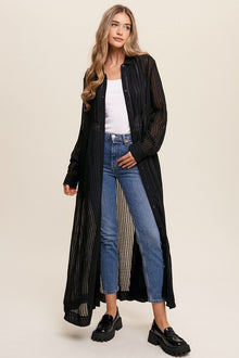  Maxi Length Button Down Shirt