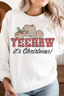  Yeehaw Country Christmas Graphic Sweatshirt