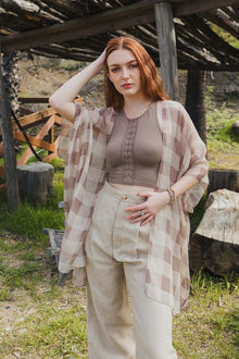  Lightweight Buffalo Check Kimono