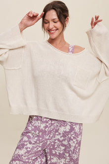  Light Weight Crop Knit Pullover