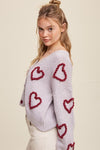 Lots of Love Knit Cropped Heart Cardigan