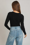 L/S Round Neck Ribbed Bodysuit