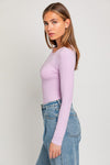 L/S Round Neck Ribbed Bodysuit