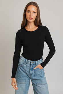  L/S Round Neck Ribbed Bodysuit