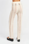 Ladder Sheer High Waisted Flare Pant