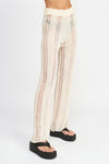 Ladder Sheer High Waisted Flare Pant