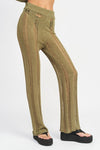 Ladder Sheer High Waisted Flare Pant