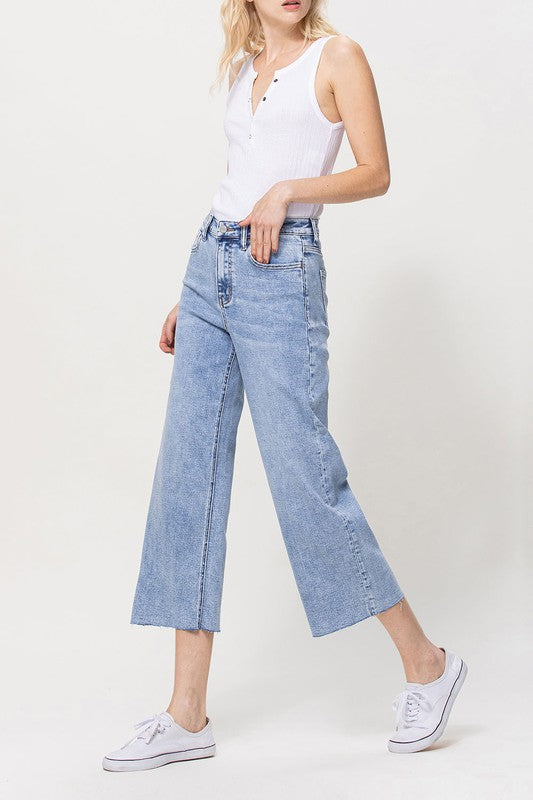 Super High Cropped Wide Leg Jean