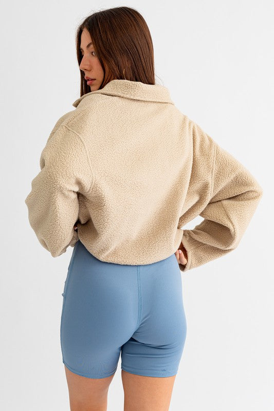 Boxy Fleece Pullover Sweater