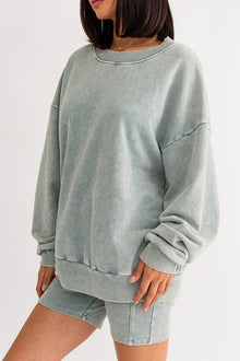  Washed Oversized Pullover