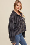 Stripe Fleece Jacket