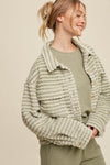 Stripe Fleece Jacket