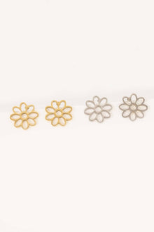  Daisy Outline Stud Earrings