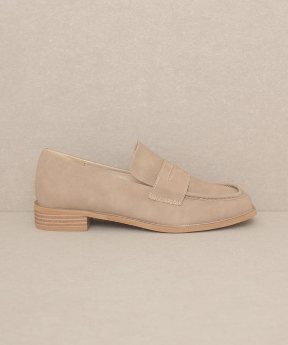 June - Square Toe Penny Loafers