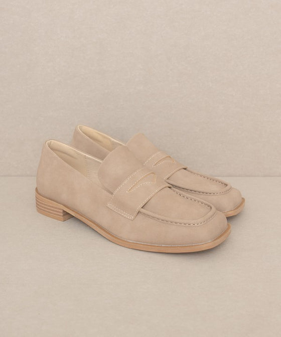 June - Square Toe Penny Loafers