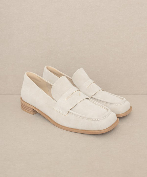 June - Square Toe Penny Loafers