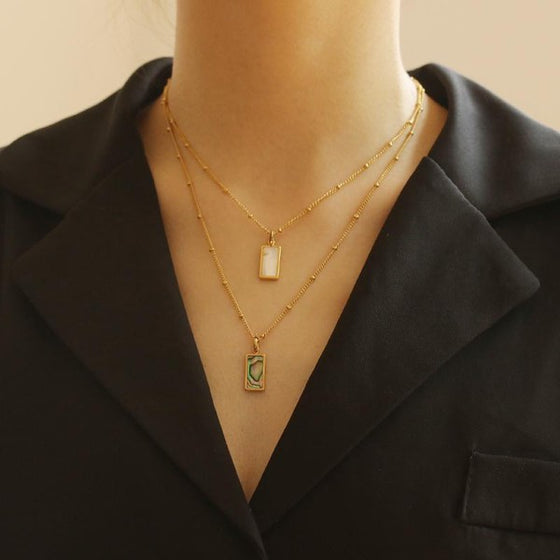 18k Gold Plated Retro Pendant Necklace