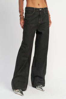  Boyfriend Pants w/Contrast Stitching