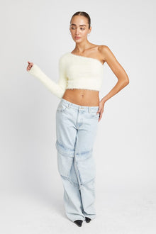  One Shoulder Sweater Top