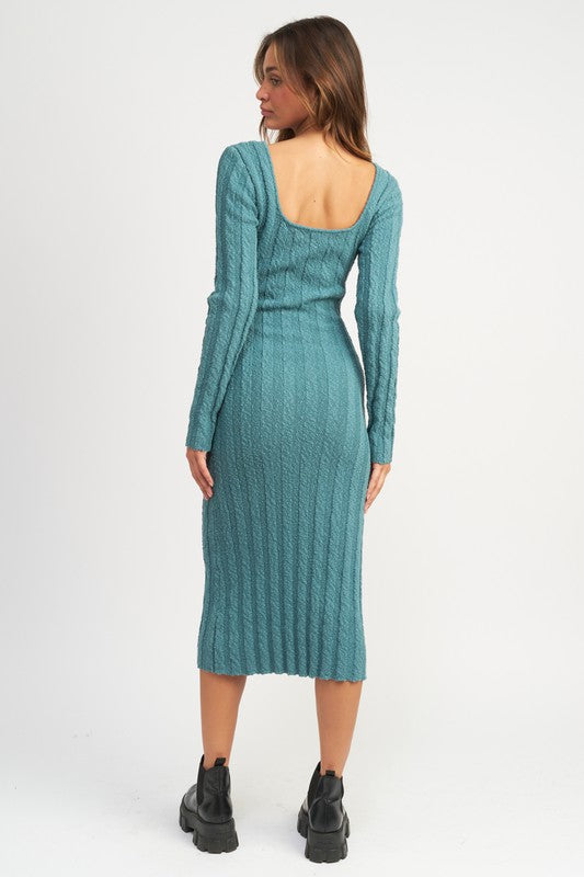 Ribbed Midi Dress