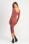 Ribbed Midi Dress