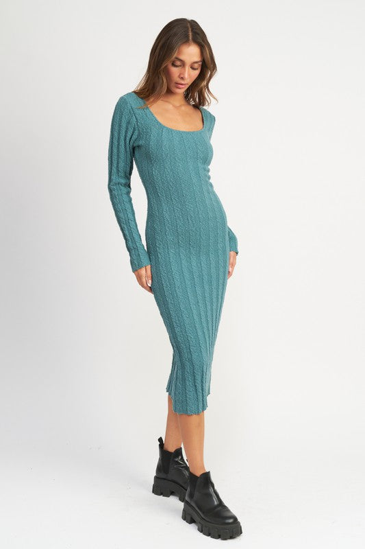 Ribbed Midi Dress