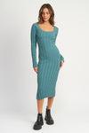 Ribbed Midi Dress