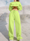 Round Neck L/S Top and Elastic Waist Pants Set