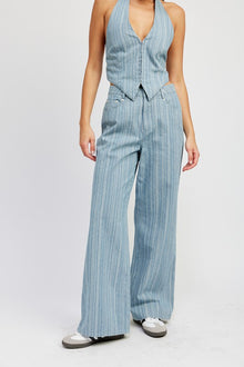  Stripe Wide Leg Pants