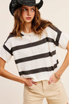 Striped Lightweight Sweater Top