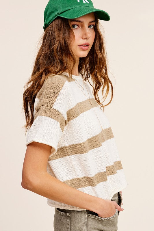 Striped Lightweight Sweater Top