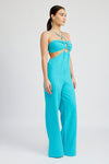 Turquoise Cutout Jumpsuit