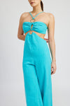 Turquoise Cutout Jumpsuit