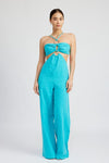 Turquoise Cutout Jumpsuit